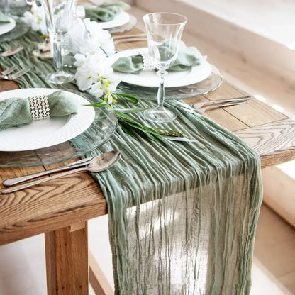 Table Runner Dinning  Decoration 90*300CM Rustic Beach Wedding Table Runners