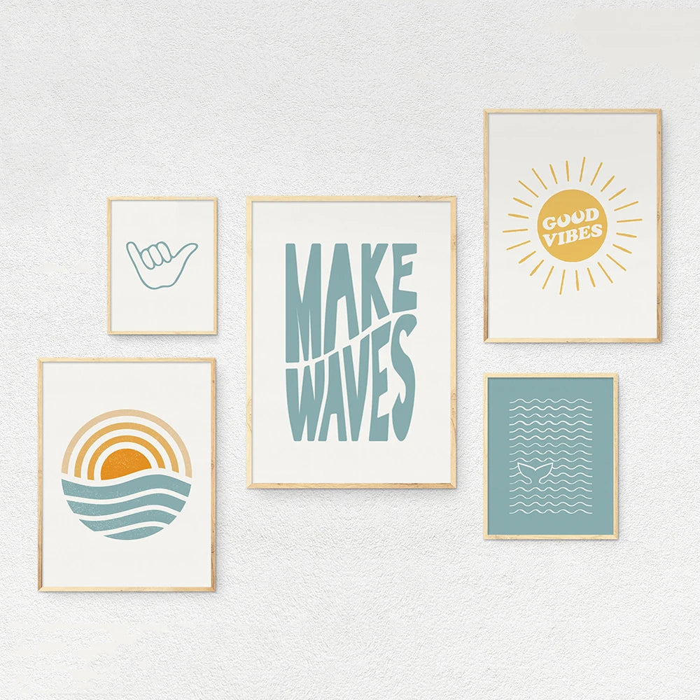 Make Waves Surf Posters