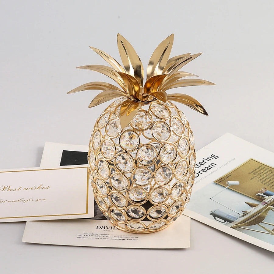 1pc Gold Crystal Pineapple Ornament