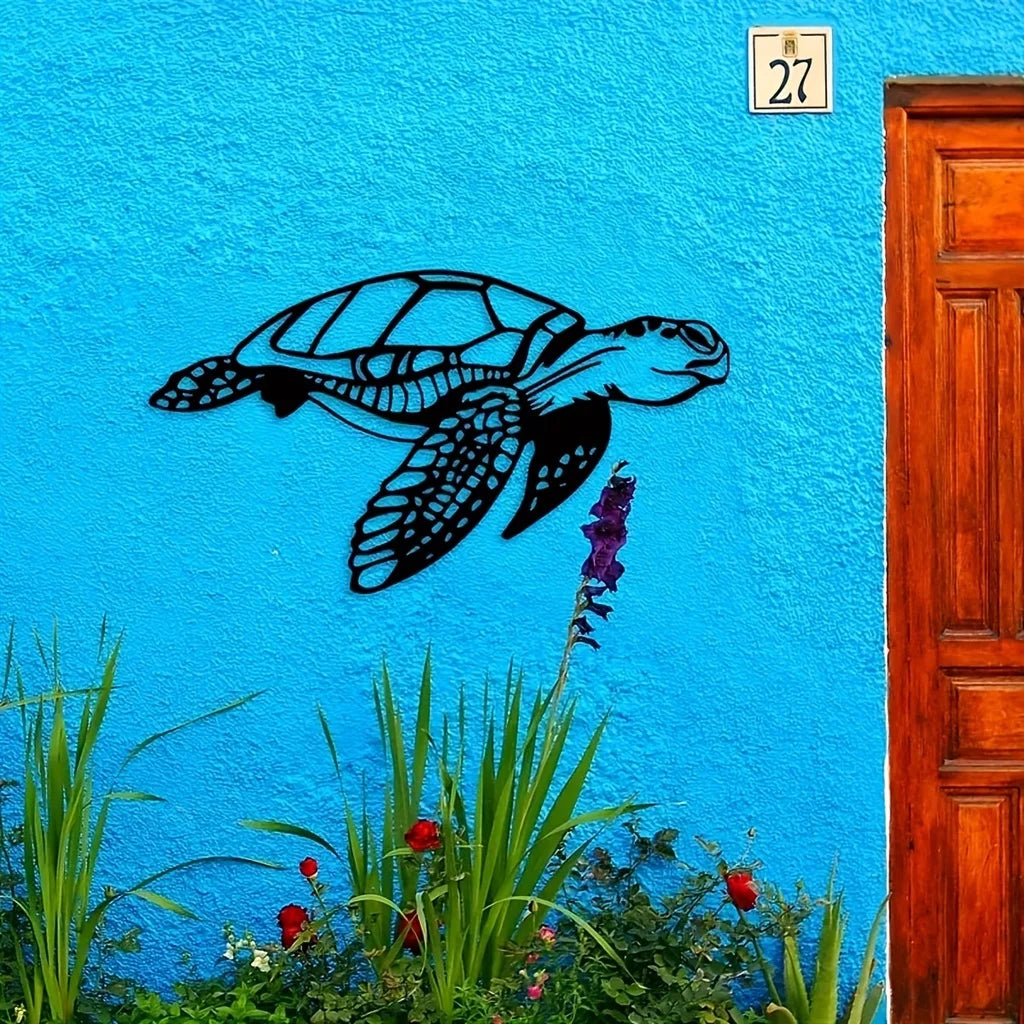 Exquisite Metal Sea Turtle Wall Art