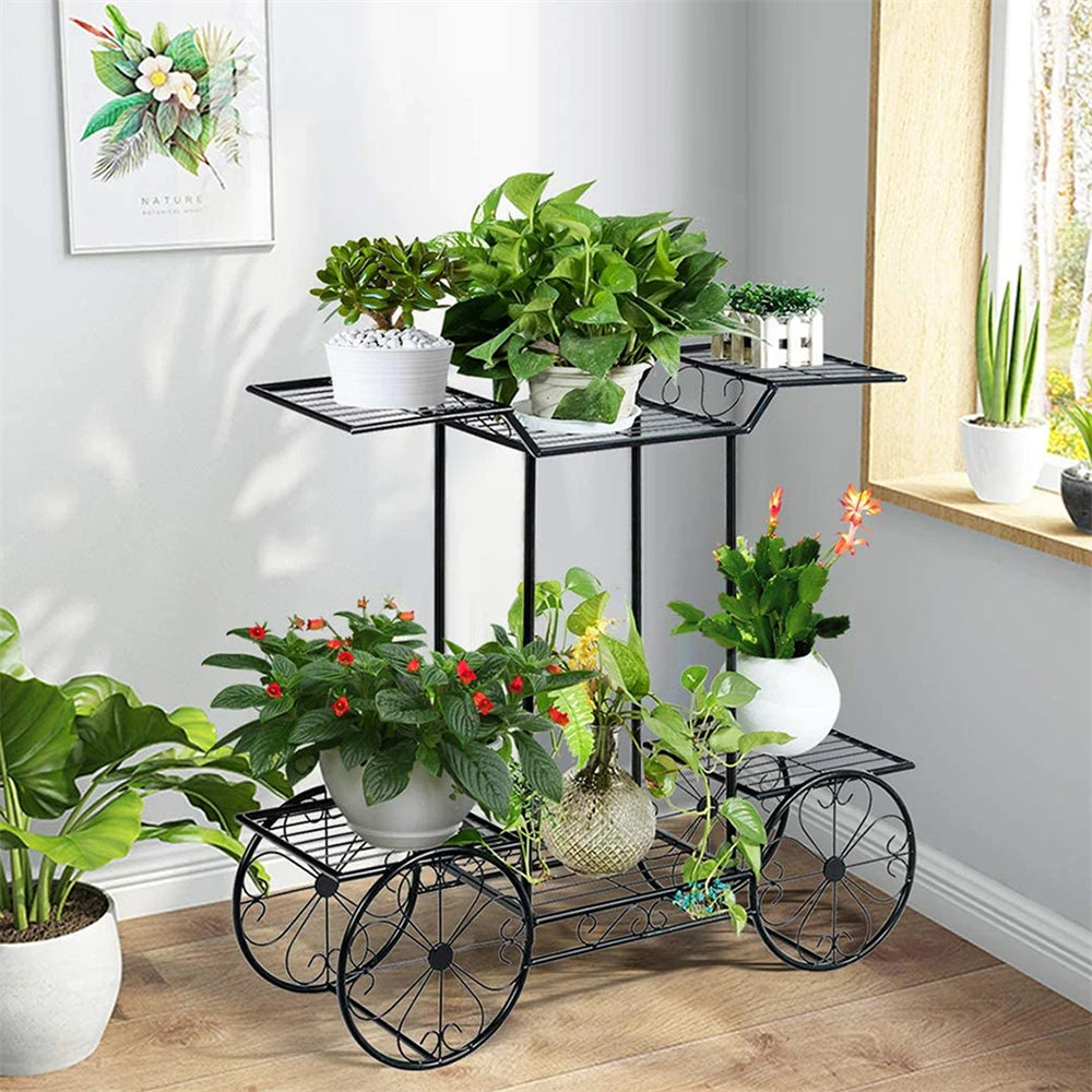 Large Metal Plant Stand Indoor 6 Tier Garden Cart