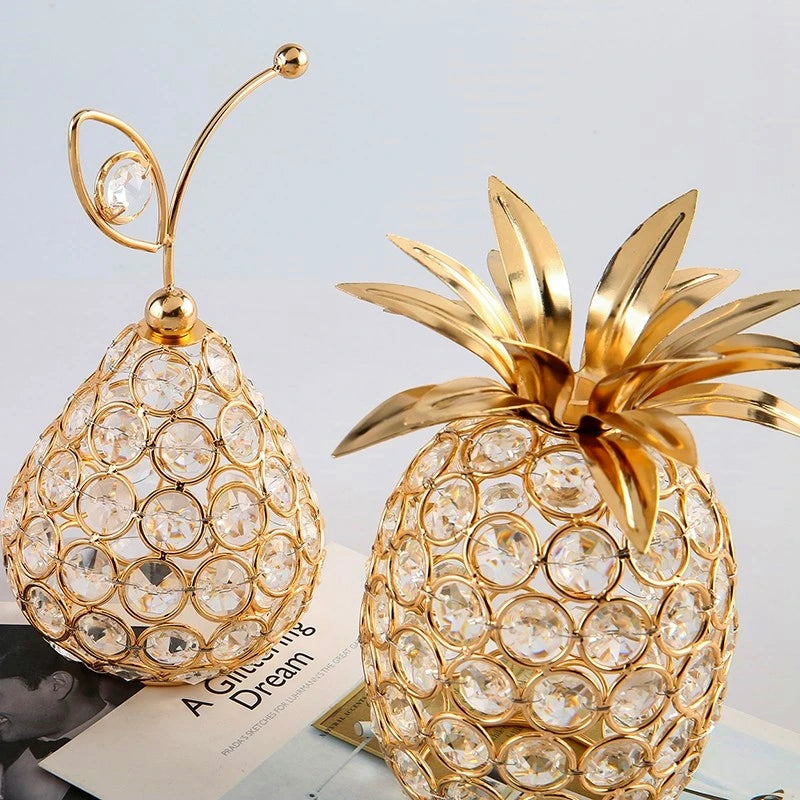 1pc Gold Crystal Pineapple Ornament