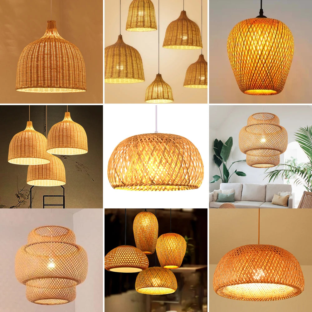 Hand Knitted Style Weaving Hanging Lamps