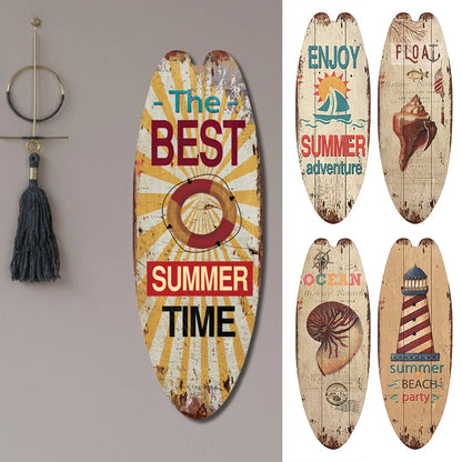 Wooden Surfboard Wall Sign