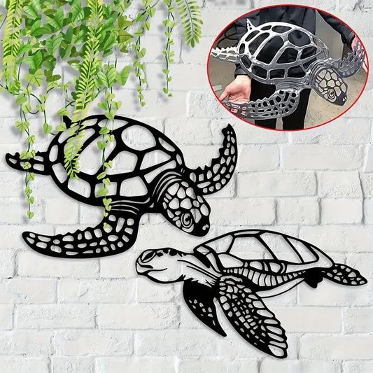 Exquisite Metal Sea Turtle Wall Art