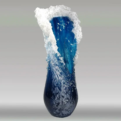 New Arrival Ocean Wave Vase Handmade Resin Art