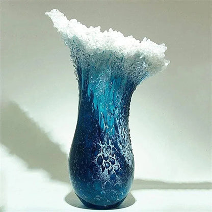 New Arrival Ocean Wave Vase Handmade Resin Art