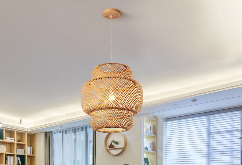 Hand Knitted Style Weaving Hanging Lamps