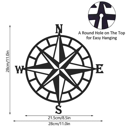 Metal Nautical Compass Art