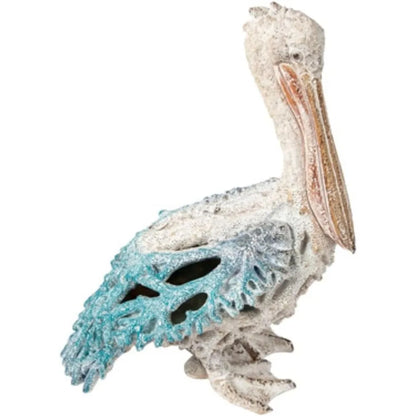 Elegant Coral Reef Pelican Statue