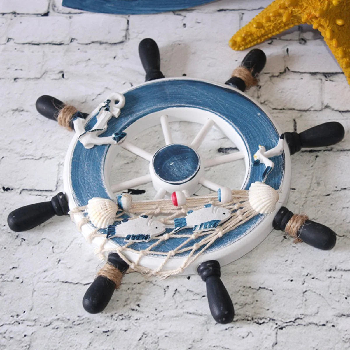 Wooden Beach Ship Wheel Charming Home Decor