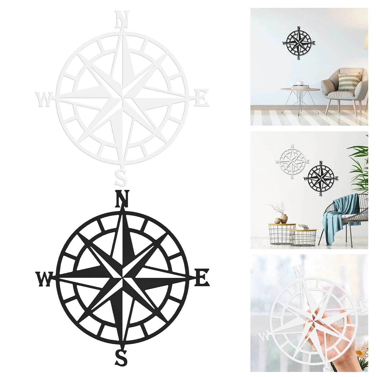 Metal Nautical Compass Art