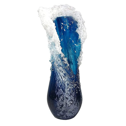 New Arrival Ocean Wave Vase Handmade Resin Art