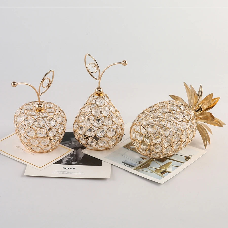 1pc Gold Crystal Pineapple Ornament