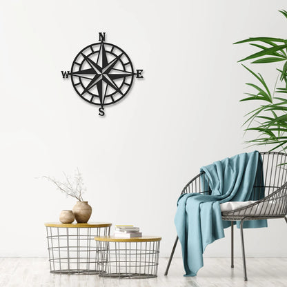 Metal Nautical Compass Art