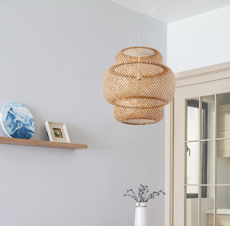 Hand Knitted Style Weaving Hanging Lamps