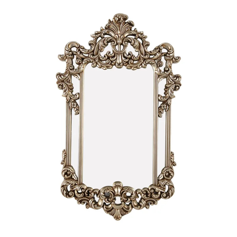 Carved wall mount makeup mirror 74x120cm, easy to install