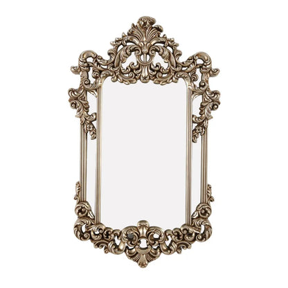 Carved wall mount makeup mirror 74x120cm, easy to install