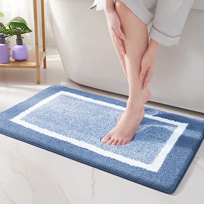 Coastal colors Anti Slip Bath Mat With Latex Backing